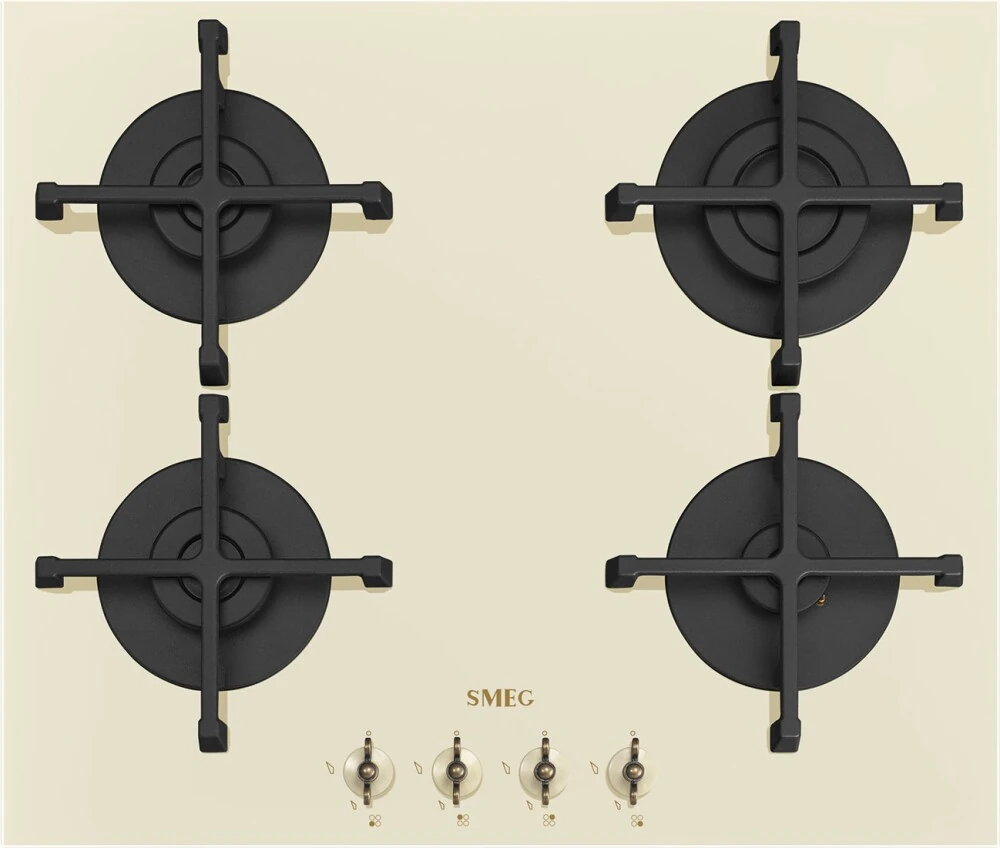 Smeg PV864N - Piano Cottura a Gas 60cm Vetro Nero